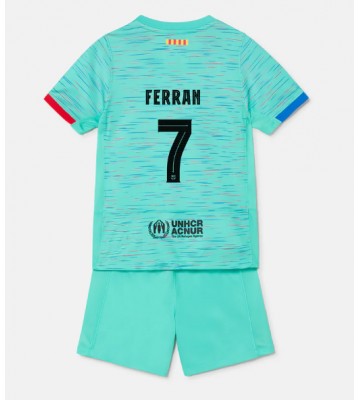 Barcelona Ferran Torres #7 Replika Babytøj Tredje sæt Børn 2023-24 Kortærmet (+ Korte bukser)